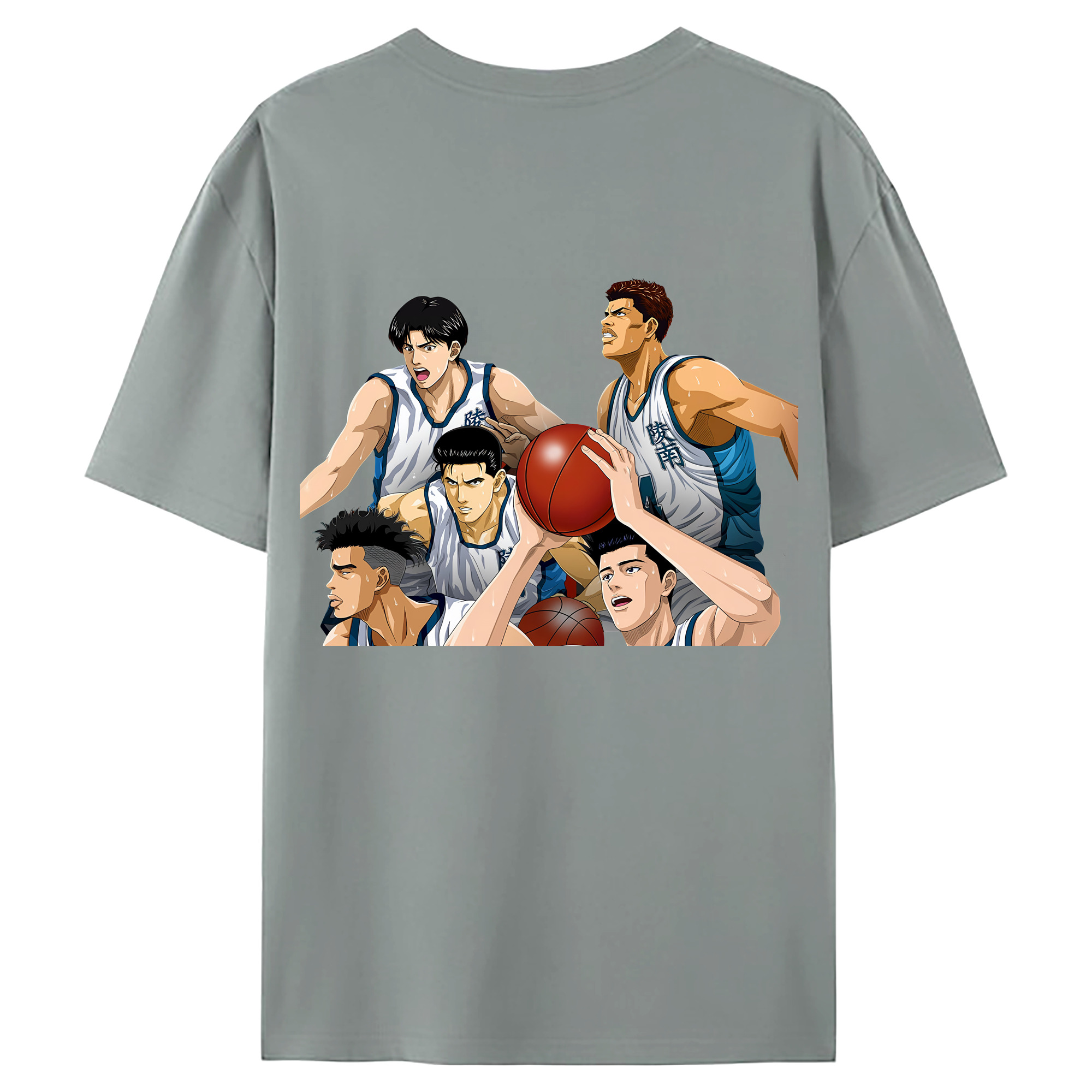 （画像用） SLAM DUNK／スラムダンク 綿100％ メンズ半袖Tシャツ（バックプリント） 通気性